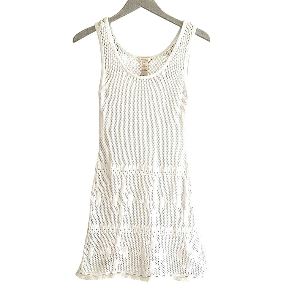 Sundance White Crochet Cotton Sundress